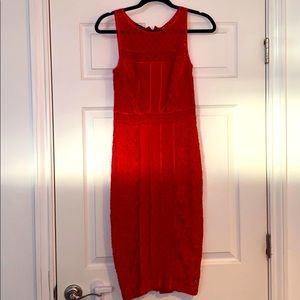 Bebe Red Lace Dress